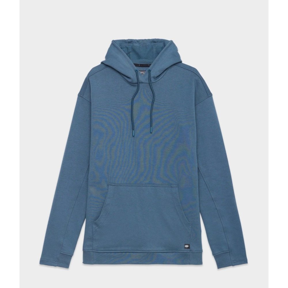 NEW 686 MENS EVERYWHERE PERFORMANCE DOUBLE KNIT HOODY BLUE / GREY